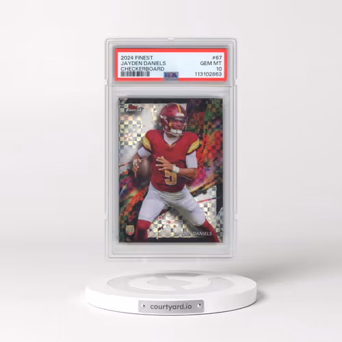 2024 Topps Finest #67 Jayden Daniels - Checkerboard (PSA 10 GEM MINT)
