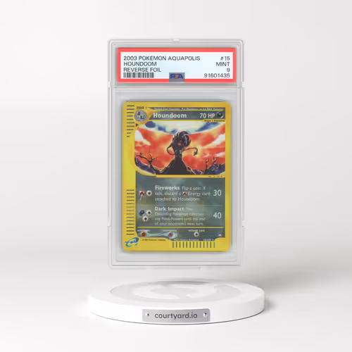 2003 Pokémon Aquapolis #15 Houndoom - Reverse Foil (PSA 9 MINT)