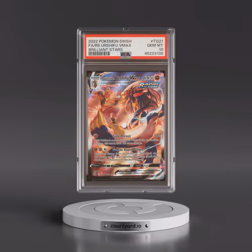 2022 Pokémon Sword & Shield Brilliant Stars #TG21 Rapid Strike Urshifu Vmax - Full Art (PSA 10 GEM M
