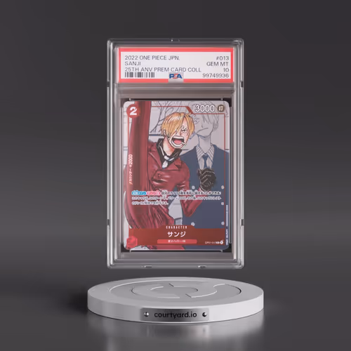 2022 One Piece Japanese 25th Anniversary Premium Card Collection #013 Sanji (PSA 10 GEM MINT)