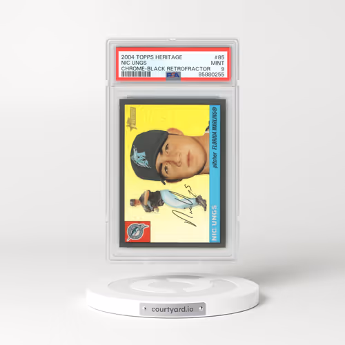 2004 Topps Heritage Chrome #85 Nic Ungs - Black Retrofractor (PSA 9 MINT)