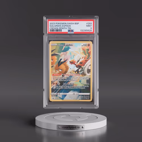 2023 Pokémon Swsh Black Star Promo #283 Galarian Zapdos - Crown Zenith Tins (PSA 9 MINT)