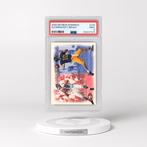2000 Skybox Dominion #234 Giovanni Carmazzi/Tom Brady (PSA 9 MINT)
