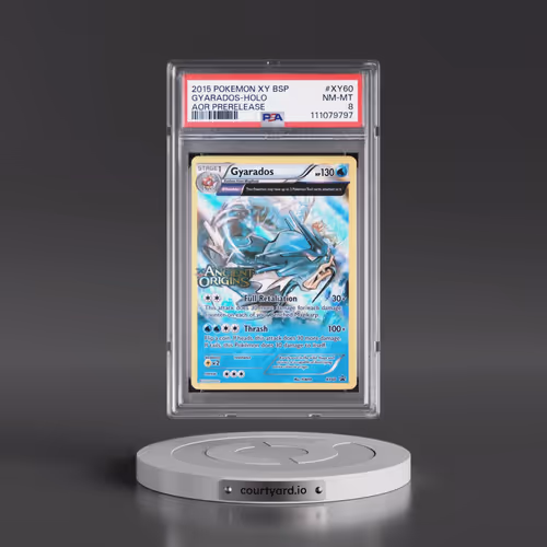 2015 Pokémon XY Black Star Promos #XY60 Gyarados - Holo Ancient Origins Prerelease (PSA 8 NM-MT)