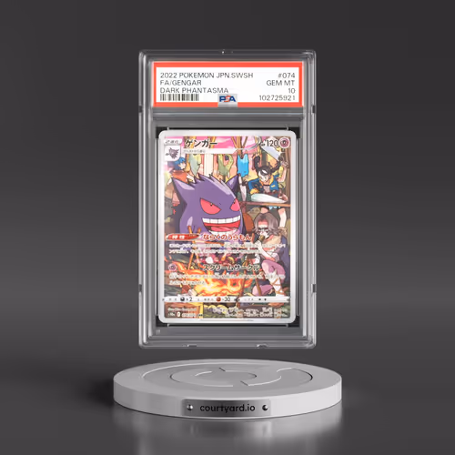 2022 Pokémon Sword & Shield Dark Phantasma #074 Gengar - Full Art (PSA 10 GEM MINT)