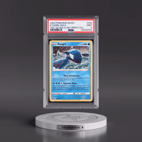2023 Pokémon Sword and Shield Crown Zenith #036 Kyogre - Holo 2024 Sea & Sky Premium Collection (PSA