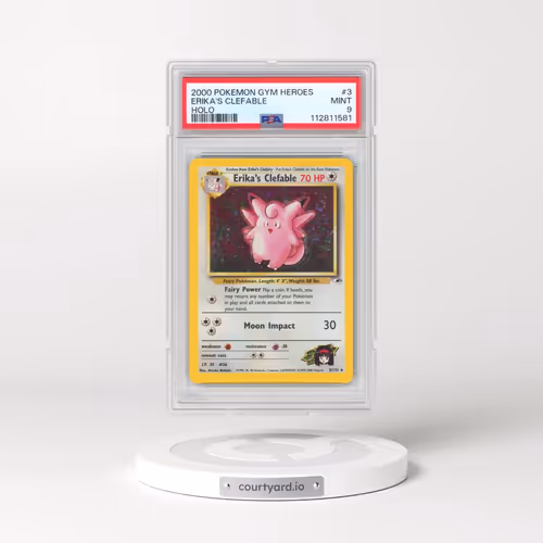 2000 Pokémon Gym Heroes #3 Erika's Clefable - Holo (PSA 9 MINT)