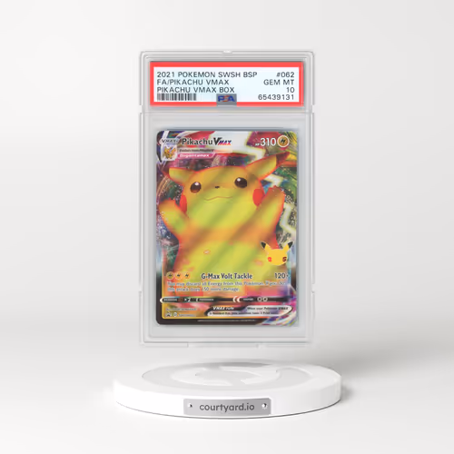 2021 Pokémon Swsh Black Star Promo #062 Pikachu Vmax - Full Art Pikachu Vmax Box (PSA 10 GEM MINT)