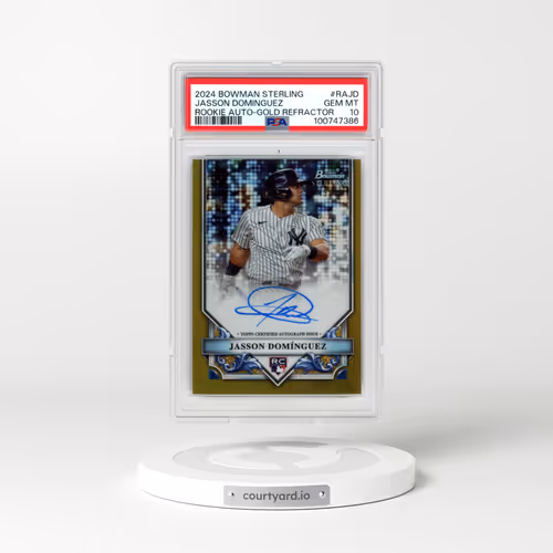 2024 Bowman Sterling Rookies Autographs #RAJD Jasson Dominguez - Gold Refractor (PSA 10 GEM MINT)