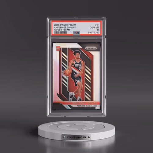 2018 Panini Prizm #61 Anfernee Simons - Silver Prizm (PSA 10 GEM MINT)