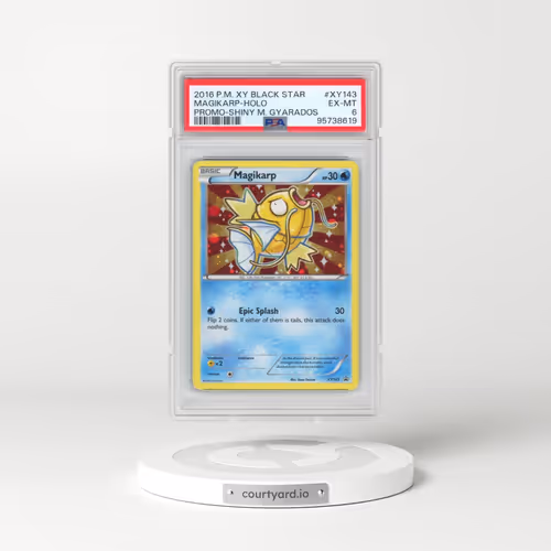 2016 Pokémon XY Black Star Promo #XY143 Magikarp - Holo Shiny Mega Gyarados (PSA 6 EX-MT)