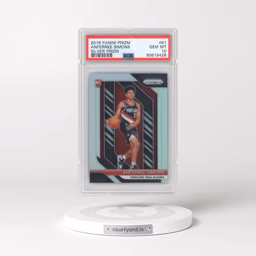 2018 Panini Prizm #61 Anfernee Simons - Silver Prizm (PSA 10 GEM MINT)