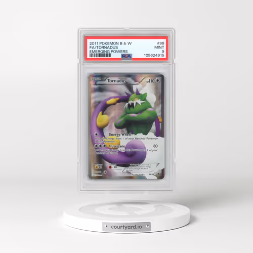 2011 Pokémon Black & White Emerging Powers #98 Tornadus - Full Art (PSA 9 MINT)