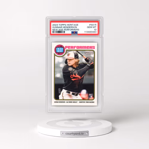 2023 Topps Heritage New Age Performers #NA15 Gunnar Henderson (PSA 10 GEM MINT)