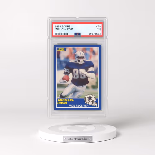 1989 Score #18 Michael Irvin (PSA 7 NM)