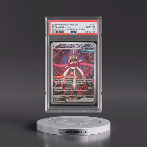 2025 Pokémon Pre EN-Prismatic Evolutions #157 Iron Valiant EX - Holo Special Illustration Rare (PSA