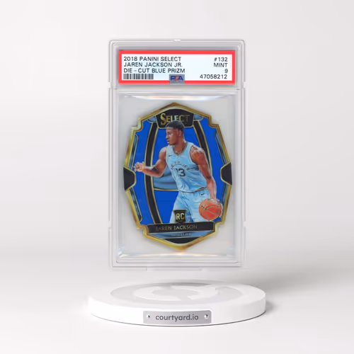 2018 Panini Select #132 Jaren Jackson Jr. - Die-Cut Blue Prizm (PSA 9 MINT)