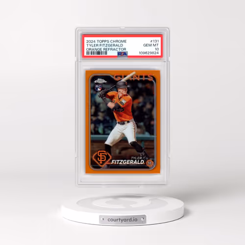 2024 Topps Chrome #131 Tyler Fitzgerald - Orange Refractor (PSA 10 GEM MINT)
