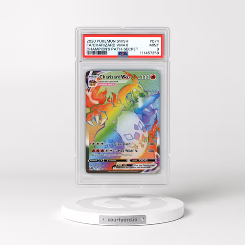 2020 Pokémon Sword & Shield Champion's Path #074 Charizard Vmax - Full Art Secret (PSA 9 MINT)