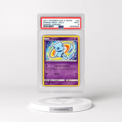 2017 Pokémon Sun & Moon Shining Legends #40 Shining Mew - Holo Holo (PSA 9 MINT)