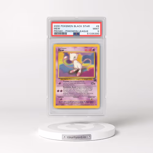 2000 Pokémon Promo Black Star #8 Mew - Pokemon League (PSA 9 MINT)