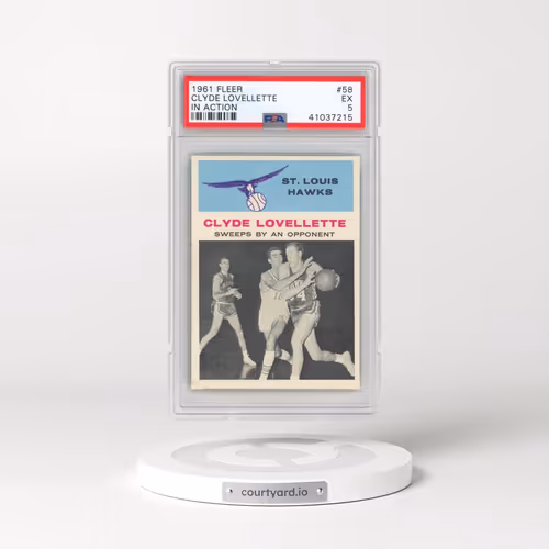 1961 Fleer #58 Clyde Lovellette - In Action (PSA 5 EX)