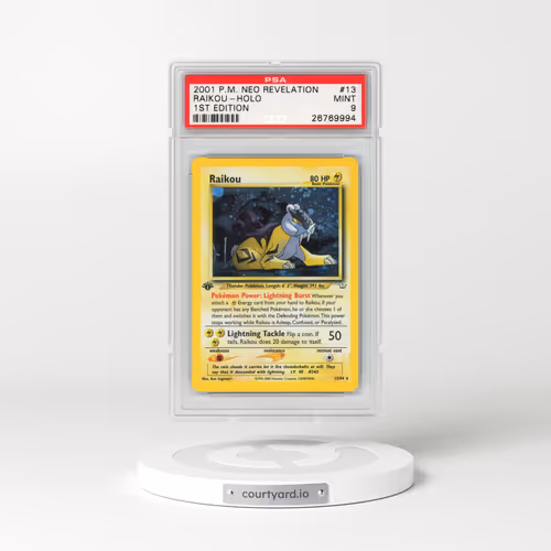 2001 Pokémon Neo Revelation #13 Raikou - 1st Edition Holo (PSA 9 MINT)