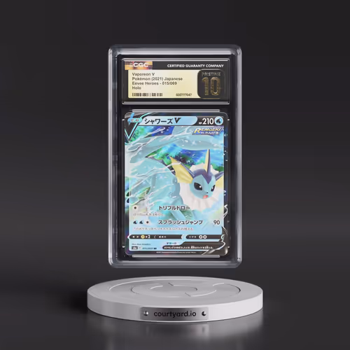2021 Eevee Heroes #015/069 Vaporeon V - Holo (CGC 10 PRISTINE)