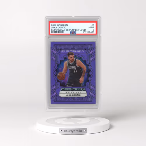 2022 Panini Obsidian Supernova #5 Luka Doncic - Electric Etch Purple Flood (PSA 9 MINT)