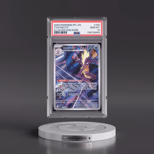 2025 Pokémon Pfl EN-Phantasmal Flames #103 Toxtricity - Illustration Rare (PSA 10 GEM MINT)