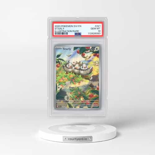 2023 Pokémon Svi EN-Scarlet & Violet #221 Starly - Illustration Rare (PSA 10 GEM MINT)