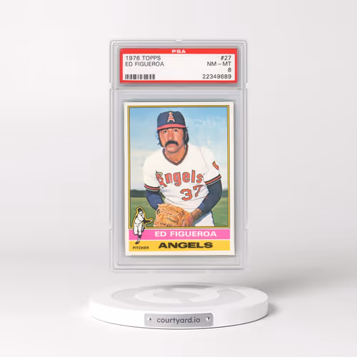 1976 Topps #27 Ed Figueroa (PSA 8 NM-MT)