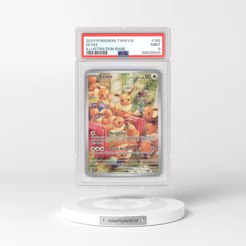 2024 Twilight Masquerade - TWM EN #188 Eevee - Illustration Rare (PSA 9 MINT)