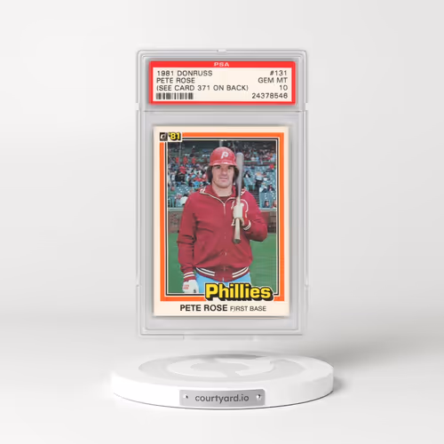 1981 Donruss #131 Pete Rose - (See Card 371 on Back) (PSA 10 GEM MINT)