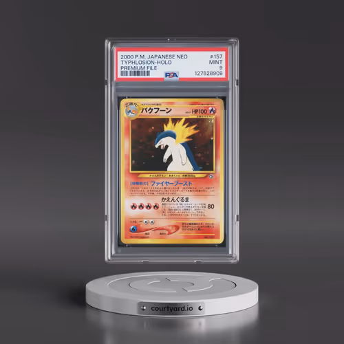 2000 Pokémon Neo #157 Typhlosion - Holo Premium File (PSA 9 MINT)