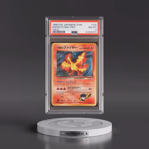 1998 Pokémon Gym #146 Rocket's Moltres - Holo (PSA 8 NM-MT)
