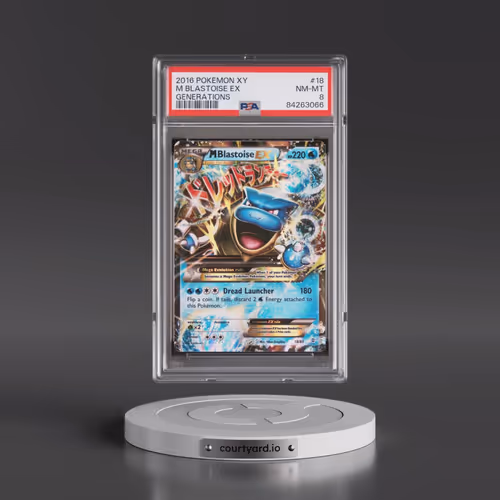 2016 Pokémon XY Generations #18 M Blastoise EX - Holo (PSA 8 NM-MT)