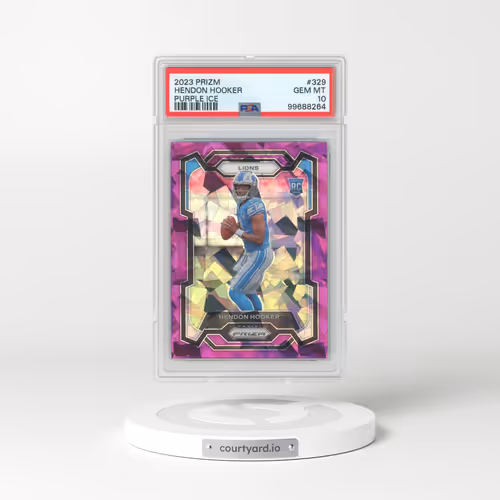 2023 Panini Prizm #329 Hendon Hooker - Purple Ice (PSA 10 GEM MINT)