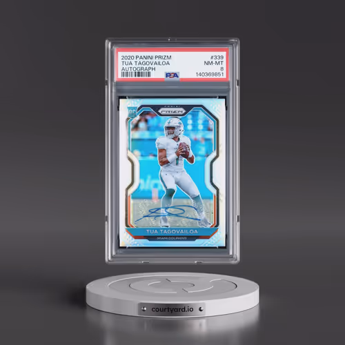 2020 Panini Prizm #339 Tua Tagovailoa - Autograph (PSA 8 NM-MT)