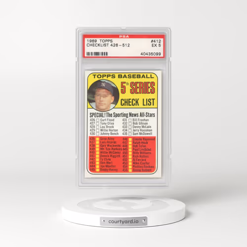 1969 Topps #412 Checklist 426-512 (PSA 5 EX)