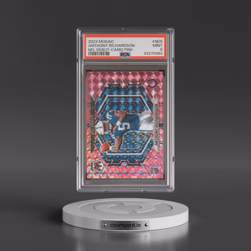2023 Panini Mosaic NFL Debut #ND5 Anthony Richardson - Camo Pink (PSA 9 MINT)