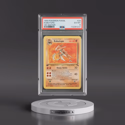 1999 Pokémon Fossil #24 Kabutops - 1st Edition (PSA 6 EX-MT)
