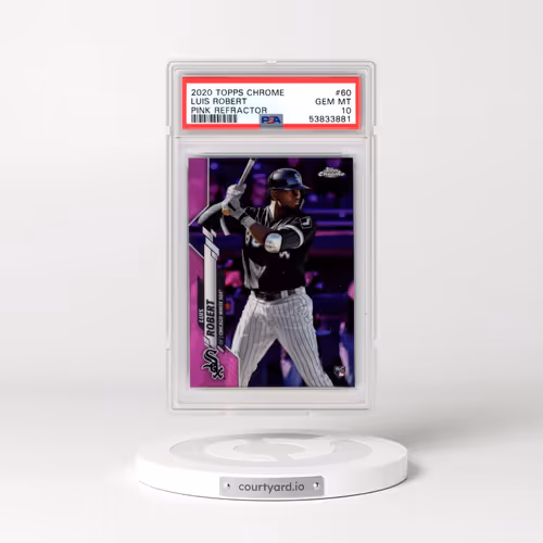 2020 Topps Chrome #60 Luis Robert - Pink Refractor (PSA 10 GEM MINT)