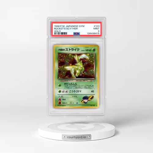 1998 Pokémon Gym #123 Rocket's Scyther - Holo (PSA 9 MINT)