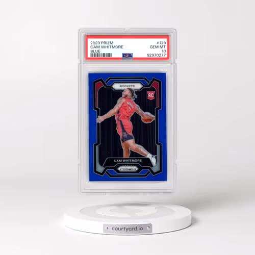 2023 Panini Prizm #129 Cam Whitmore - Blue Prizm (PSA 10 GEM MINT)