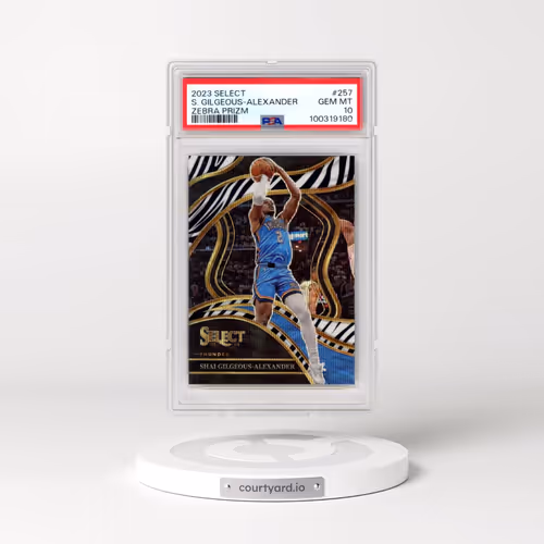 2023 Panini Select #257 Shai Gilgeous-Alexander - Zebra Prizm (PSA 10 GEM MINT)