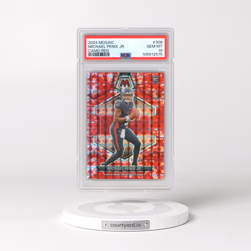 2024 Panini Mosaic #308 Michael Penix Jr. - Camo Red (PSA 10 GEM MINT)