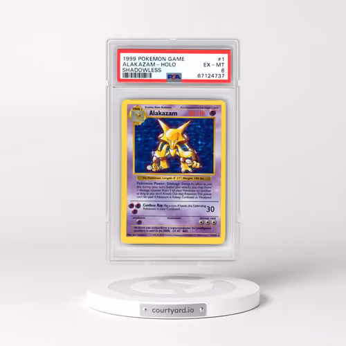 1999 Pokémon Game #1 Alakazam - Holo Shadowless (PSA 6 EX-MT)