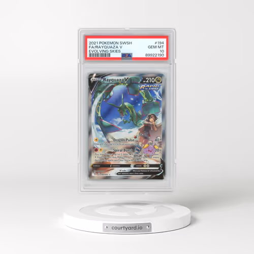 2021 Pokémon Sword & Shield Evolving Skies #194 Rayquaza V - Holo Full Art (PSA 10 GEM MINT)