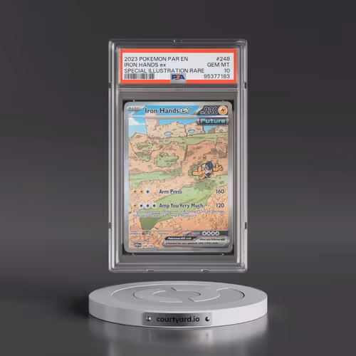 2023 Pokémon Par EN-Paradox Rift #248 Iron Hands EX - Holo Special Illustration Rare (PSA 10 GEM MIN